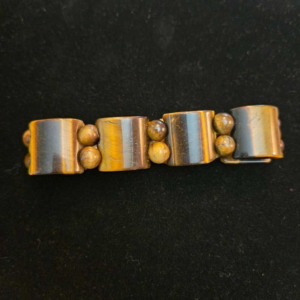 NEW Tigers eye Bowtie Bead Stretch Bracelet